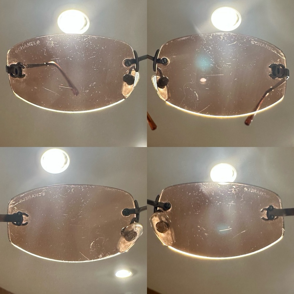 Chanel 4002 Rimless CC Vintage Y2K Sunglasses in Orange Hue - Picture 15 of 17